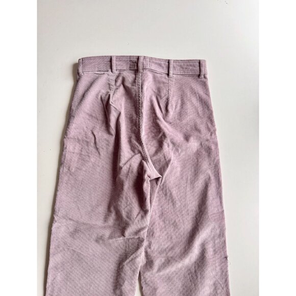 EVERLANE Dusty Lavender Purple Cotton Corduroy Wide Leg Sailor Pants, Size 6 - Picture 9 of 15